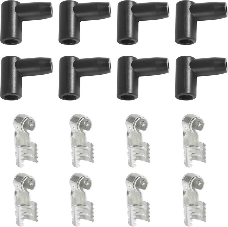 UBOG 8 Pack Spark Plug Boot,Car Accessories Spark Plug Wire Kit,Spark Plug Wire Ends and Boots,HEI Distributor and Coil Boot Ignition Wire Set,Fits 6-10mm Wires for A Wide Range of Applications - Image 1